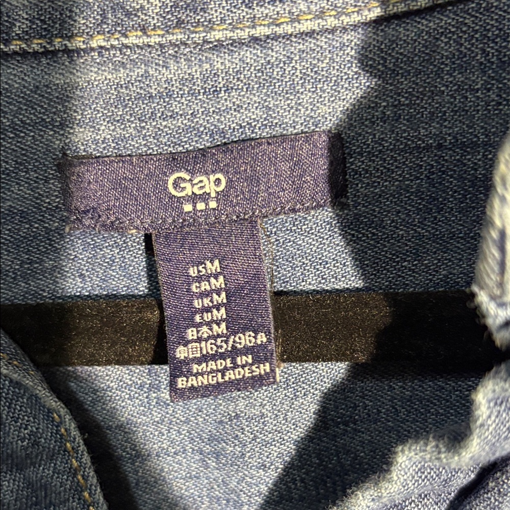 GAP Indigo Denim Shirt Dress - size M - Picture 2 of 4